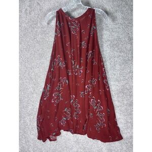 Free People Crimson Floral Sleeveless Mini Dress Size S‎